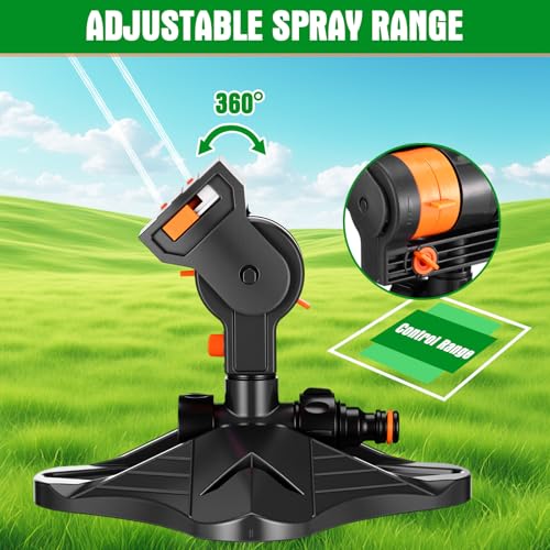 Reallnaive 2 Pcs 2 Pcs Oscillating Sprinkler, Base Style