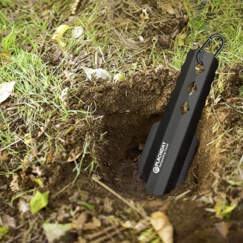 Ultralight Backpacking Trowel, Aluminum Camping Shovel, Black - color: Black, size: size3