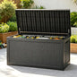 Outdoor Deck Storage Box, Waterproof,Balck,320 Gallon - color: Striped Black, style: 320 Gallon