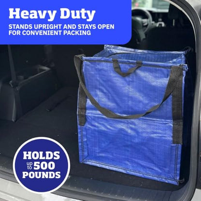 DURASACK 22-Gallon Zipper Top Heavy Duty Storage Tote Bags, Single, Blue - color: Blue, size: Medium