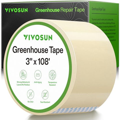 VIVOSUN Greenhouse Repair Tape, 6.3 mil 3" x 108' Heavy Duty Plastic Tape - size: 3”x108’
