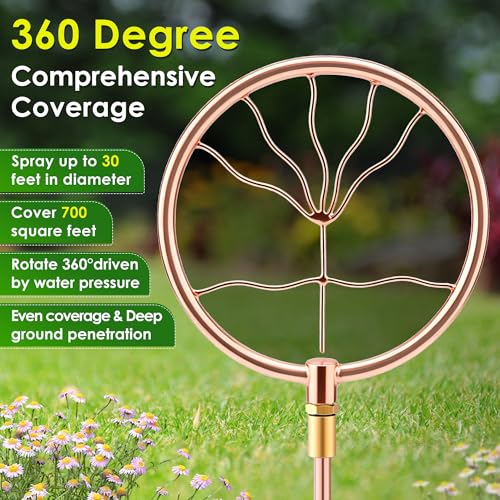 34" Ornamental Sprinkler, 360° Rotating, Wave Fan - style: Oscillating