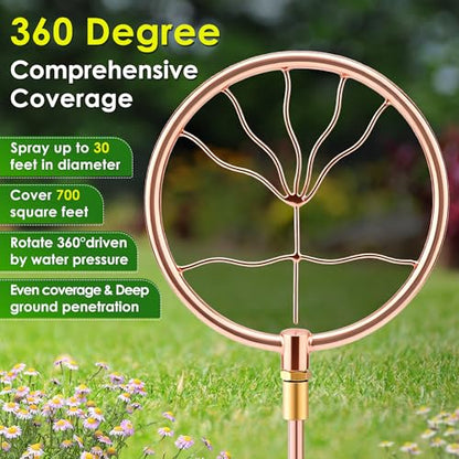 34" Ornamental Sprinkler, 360° Rotating, Wave Fan - style: Oscillating
