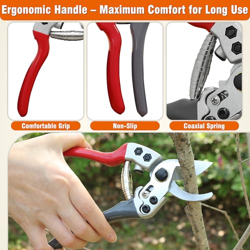 Gardzen 8" Bypass Prunning Shear Garden Scissors - style: Curved Blade