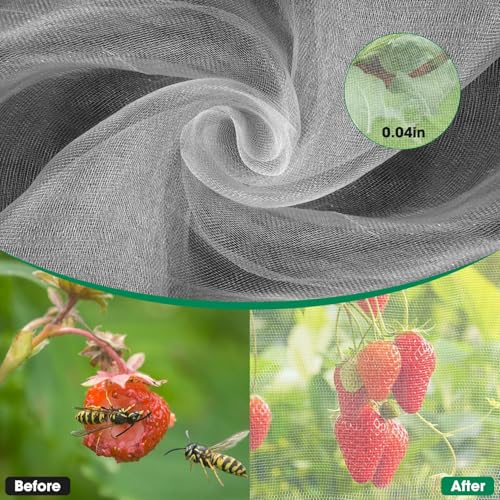 Unves 2 Pack 10x10 FT Garden Netting, Bird Netting for Garden - size: 10x10 Ft