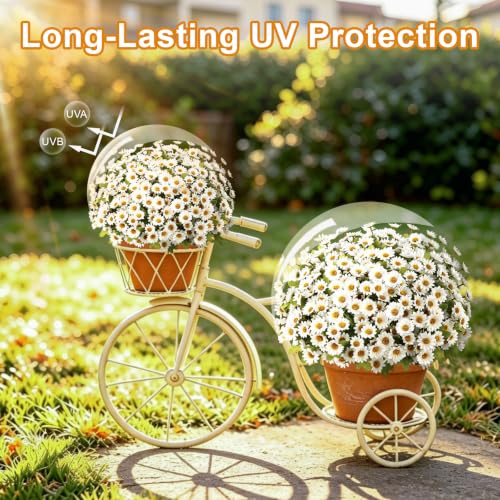 Artificial Daisy Mums for Outdoors, 12 PCS Fall Flowers, White - color: White