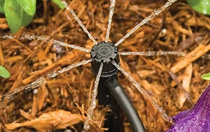 Adjustable 360 Degree Water Flow Irrigation Drippers on Stake Emitter Drip System,Pack of 50