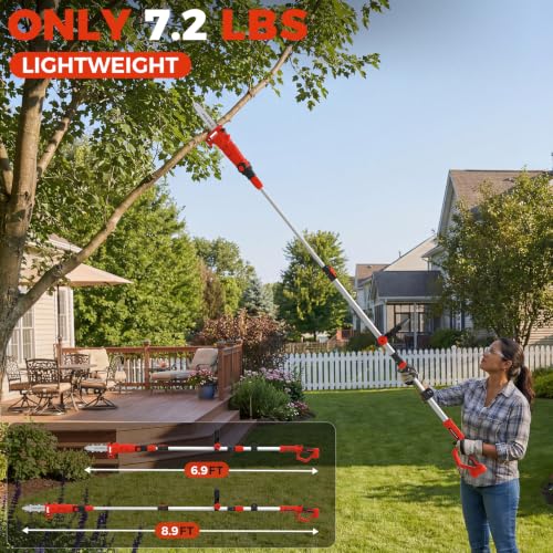 SHOHO Cordless Pole Saw Compatible with Milwaukee M18 Battery (Tool Only)
