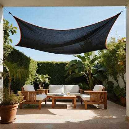 winemana 10x20 FT Garden Shade Cloth Black Mesh Tarp with Grommets - size: 40%-10 FT x 20 FT