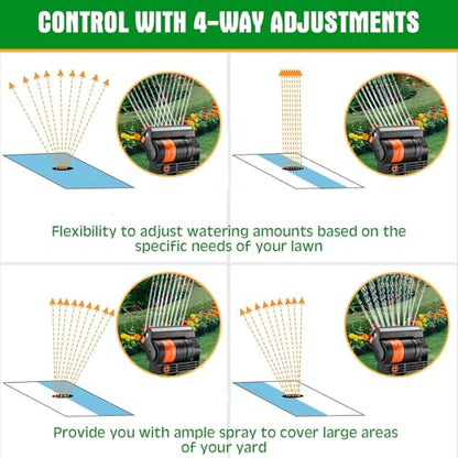 Reallnaive 2 Pcs 2 Pcs Oscillating Sprinkler, Base Style