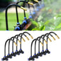 10 Pack 360° Copper Mister Nozzles with Tee for 5/16" Dirp Irrigation Kit - size: 7.8FT