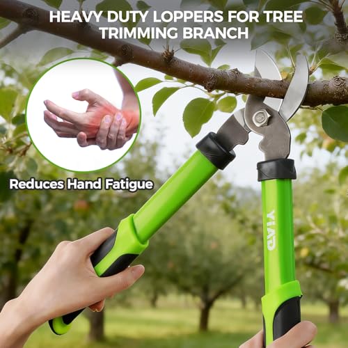 Pruning Shears and Garden Loppers 2pc Set, 15" Branch Cutter