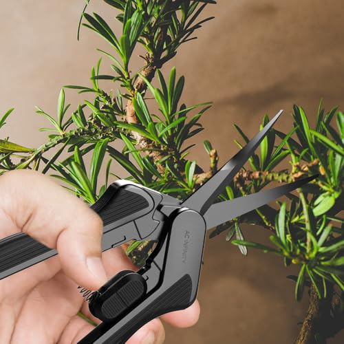 AC Infinity Ergonomic Pruning Shear 6.6”, Stainless Steel Curved Blades - style: Curved Blades