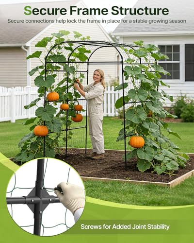 Suteck 7.5FT Tall Garden Arch Trellis - size: 71x71x90.6"