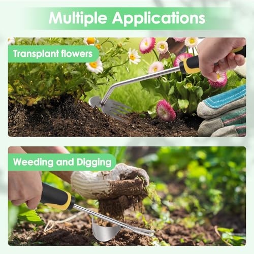 Weed Puller Tool, Rubber Handle Weed Remover Tool,3PCS