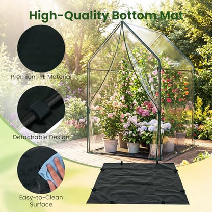 GIANTEX Mini Greenhouse, Outdoor Portable Green House, 36"x36"x60" - size: 36"x36"x60"