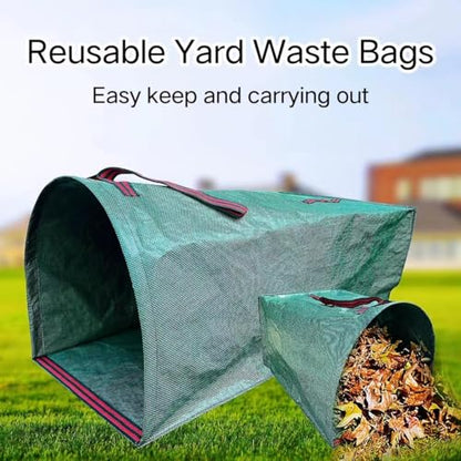 4-Pack 40-Gallon Reusable Collapsible Yard Waste Bags with Dustpan - style: 4 pack Yard Waste Bags