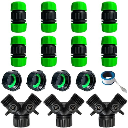 AMRITA 1/2" Soaker Hose Repair Fitting Kit Garden Hose Irrigation Connector - color: Fittings