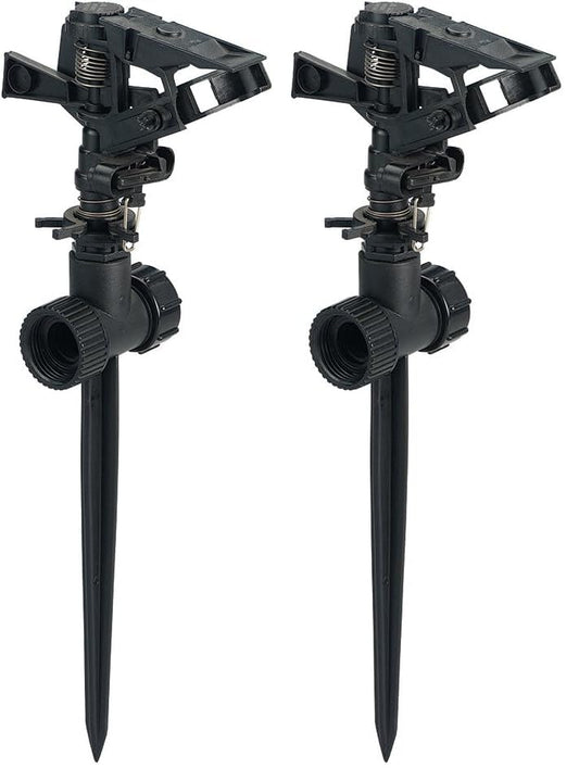 Orbit 58244 Plastic Impact Sprinkler with Spike Base (Pack of 2) - size: 1 Count (Pack of 2)