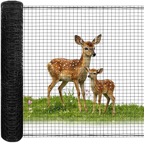 4x75FT Deer Fence Netting for Garden, 55GSM Plastic Mesh Temporary Fence - size: 4x75FT