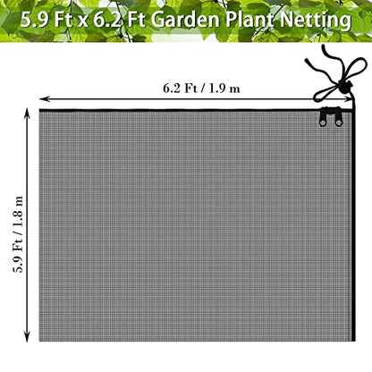 FONUNO Fruit Tree Netting with Zipper Birds Netting for Fruit Trees, Black - color: Black, size: 71 x 75 inch - 2 Pack