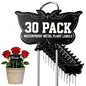 Metal Plant Labels for Outdoor Garden Waterproof 11-Inch 30 Pack - color: Black 30-pack