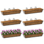SPECILITE 30" Adjustable Metal Window Railing Planters Boxes, 6 Pack - size: 30in, style: 6Packs