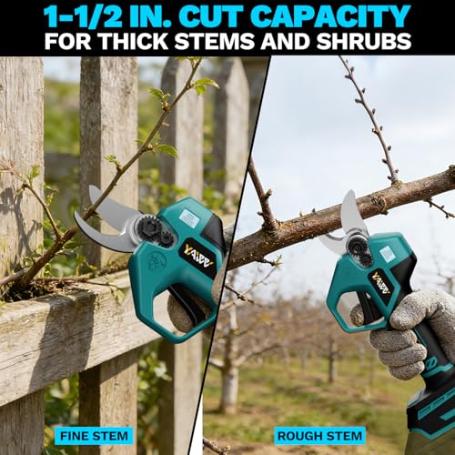 Brushless Electric Pruning Shears for Makita Battery, Portable Cordless Pruning Shears with LCD Display＆SK5 Blades, Adjustable Cutting Diameter 0.8-1.2 Inch for Gardening Tree Pruning(NO Battery)