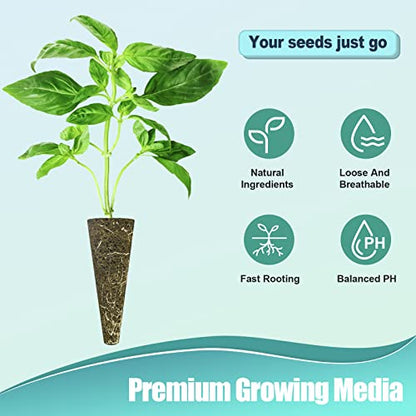 Haligo 150pcs Seed Pod Kit for Hydroponics, Grow Anything Kit with 100pcs Grow Sponges, 50pcs Pods Labels, Hydroponics Pods Replacement Compatible with Hydroponics Growing System from All Brands - size: 150pack