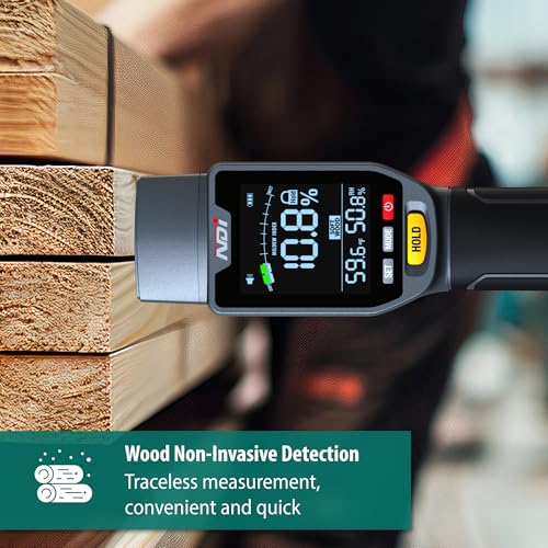 NDI 6 in 1 Non-invasive Moisture Meter Pinless Humidity Sensor Drywall/Gypsum Board/Cement Board/Cork/Hardwood/Mildew Index