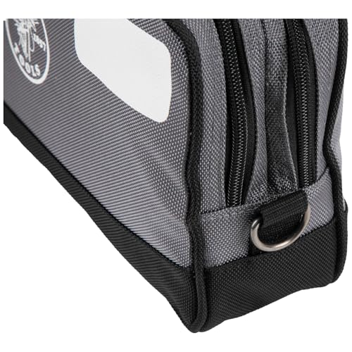 Klein Tools Tool Pouch, Dual Compartments, Heavy-Duty Tool Bag Organizer, Multipurpose Bag - size: 2-Pack