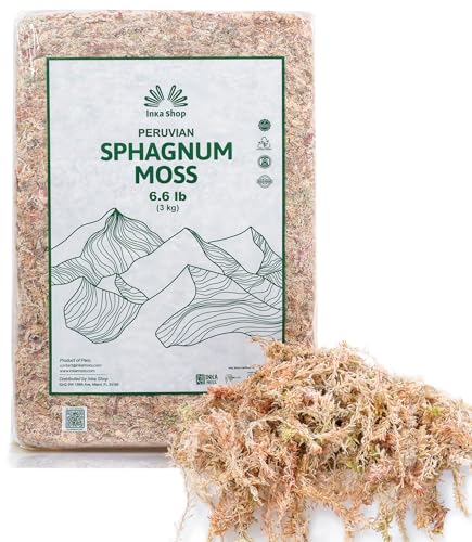 Inkashop Long Fiber Sphagnum Moss for Orchids and Carnivorous Plants 6.6lb - size: 6.6 lb