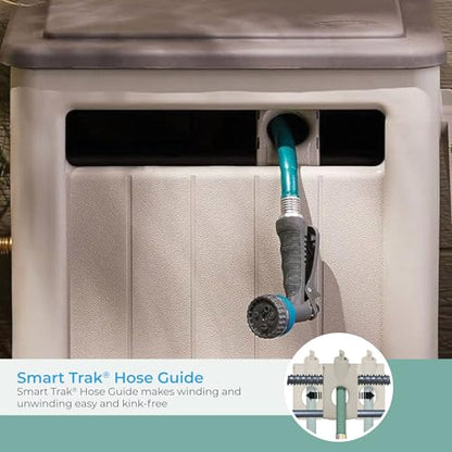 Suncast 225 ft. Swivel Hideaway Hose Reel with Hose Guide and Crank Handle, Mocha/Taupe - color: Mocha/Taupe