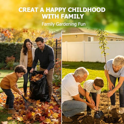 Kids Garden Tool Set, 4-Piece Rake and Shovel with Wooden Handles, 28 Inch Long, Black Metal Gardening Tools for Boys and Girls - color: 2pcs Rakes & 2pcs Shovels