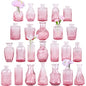 TBWIND Pink Glass Bud Vase Set of 24, Small Flower Vases - color: Pink-24pcs, size: 24Pcs