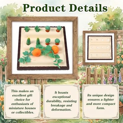 25 Pcs Miniature Stuff, Rustic Realistic Play Food