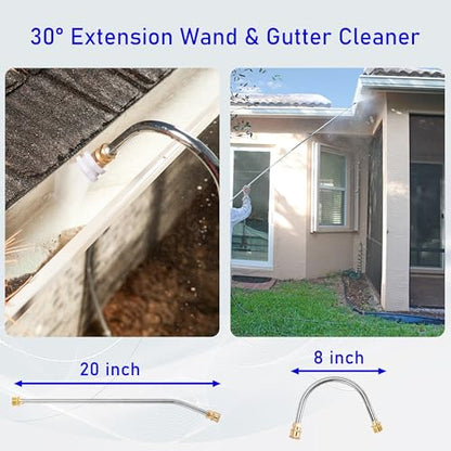 M MINGLE 20 FT Telescoping Pressure Washer Wand, 4000 PSI - size: 20 FT