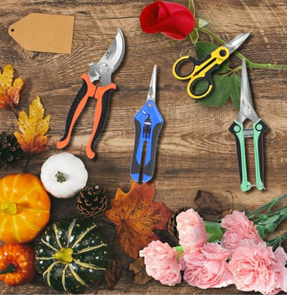 4-Pack Multifunctional Garden Scissors Set-BIDMLI Stainless Steel Pruning &Floral Shears with One-Piece Handle Blades for Tree Pruning, Flower Trimming, and Fruit Picking Tasks at Home&Garden Tool. - style: BIDMLI01