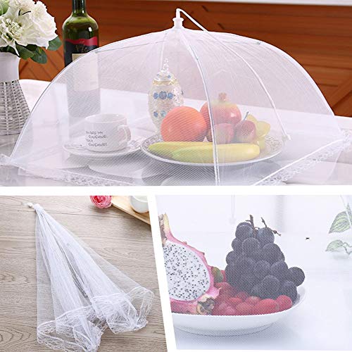Onarway 6 Pack Food Covers 17 Inch Pop-Up Encrypted Mesh Plate Serving Tent - size: 17 inch x 6 packs