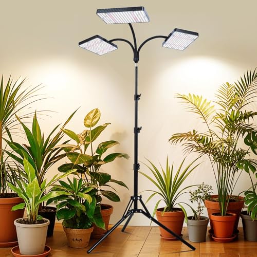 3Head 75W Standing Grow Lights for Indoor Tall Plants, Monstera - size: 3Head Stand(75W)
