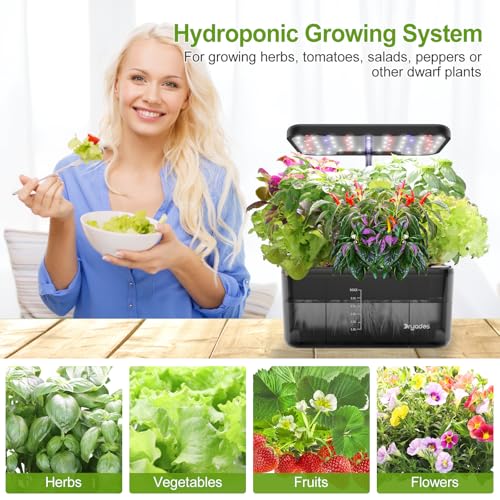 Hydroponics Growing System – Indoor Herb Garden w/Grow Light