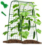 U-Shape Cucumber Trellis for Raised Bed, Garden Trellis for Climbing Plants Outdoor, Metal Arch Plant Support, Vegetables Trellis for Squash Grape Pea Bean Vines Flower 47x15.7in