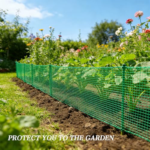 Garden Fence 4 x 30 FT,0.4" Mesh Plastic Fencing,50PCS Zip Ties - size: 4ftx30ft