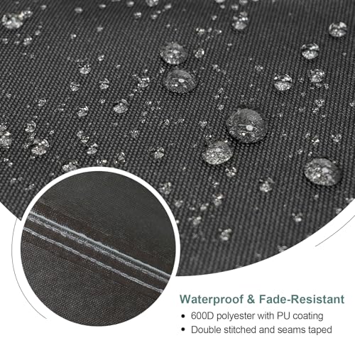 Patio Deck Box Cover Waterproof, 62L x 30W x 26 inch, Black - color: Black, size: 62"x30"x26"(H)