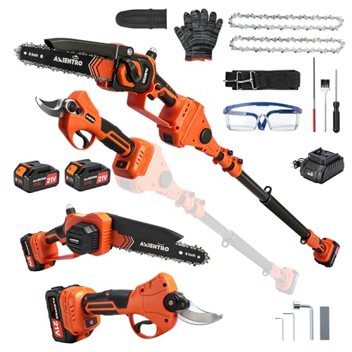 4-in-1 Pole Saw & Pruning Shears - color: Vivid Orange