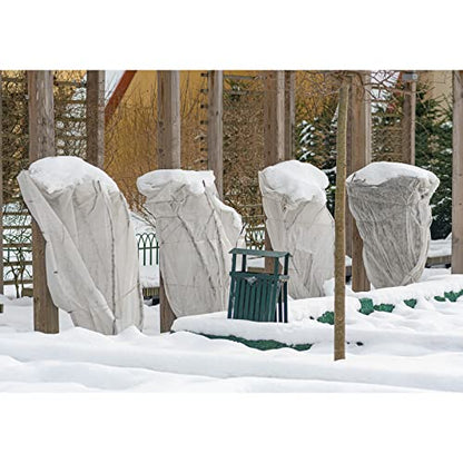 Shappy 6 Pcs Plant Covers Freeze Protection Winter Frost Blanket for Outdoor Plant Bag 23.6 x 31.5 Inch, 31.5 x 39.4 Inch Shrub Jacket with Drawstring Reusable Frost Cloth for Cold Weather Fruit Tree - size: 23.6 x 31.5 Inch, 31.5 x 39.4 Inch