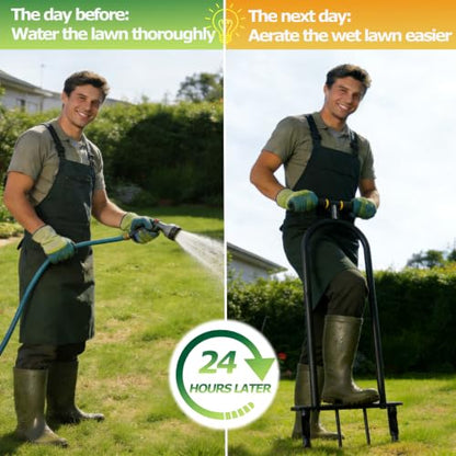 Core Aerator Lawn Tool, Plug Aerator for Hard Soil, Auto-Eject, No-Clog