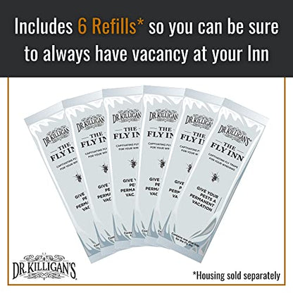 Dr. Killigan's Sticky Window Fly Traps Indoor - 6 Refill Inserts