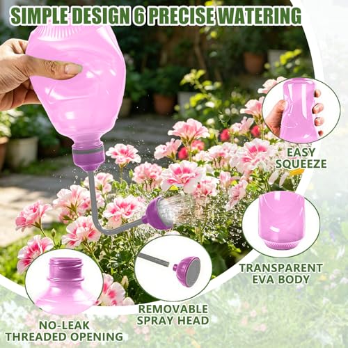 Precision Spout 0.45L Watering Can – Perfect for Delicate Seedlings - Potted Plants -Pink - color: Pink