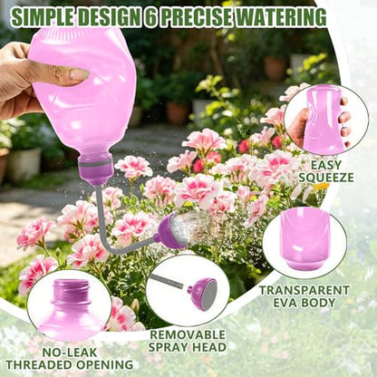 Precision Spout 0.45L Watering Can – Perfect for Delicate Seedlings - Potted Plants -Pink - color: Pink